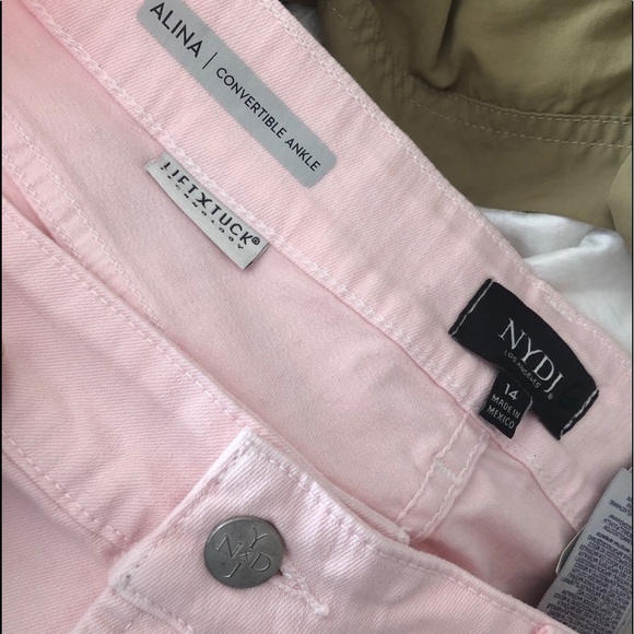 NYDJ Pale Pink Alina Convertible Ankle Jean - Picture 14 of 16